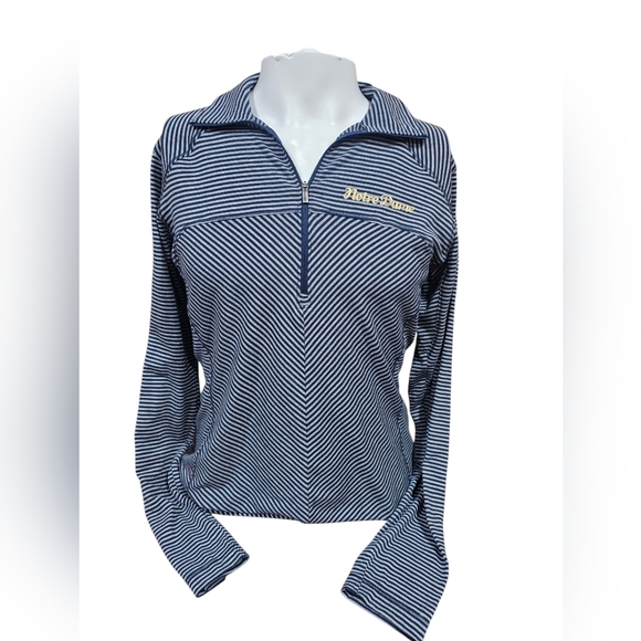 Columbia Tops - Notre Dame Columbia Sportswear Women's Striped 1/4 Zip Pullover –‎ Size Large